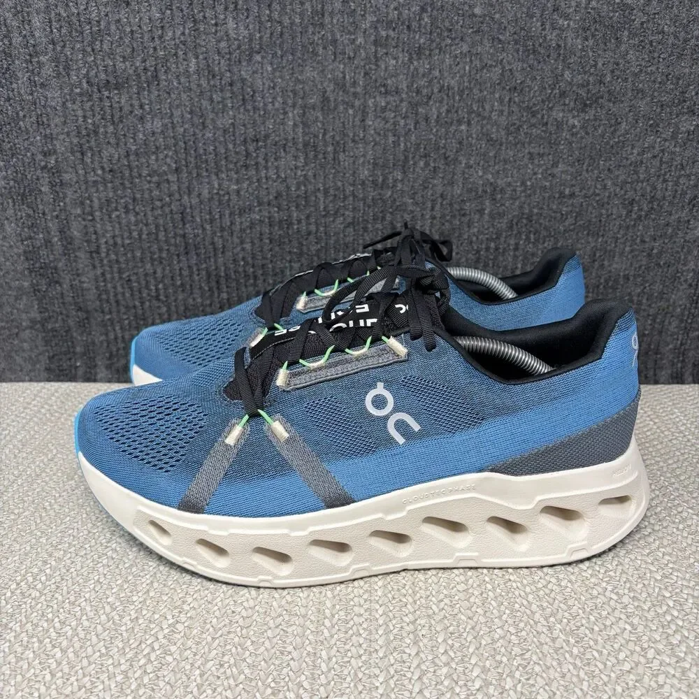 On Cloud Cloudeclipse Niagara Ivory Blue Athletic Running Shoes Mens 12.5 US